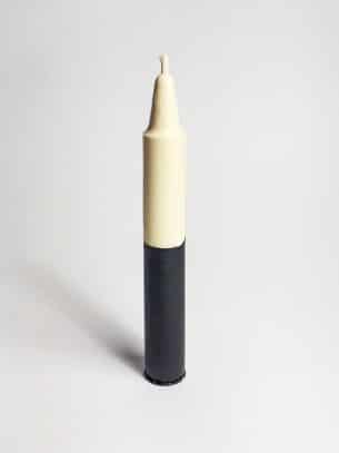 Świeczka woskowa biało-czarna- Świeczka woskowa biało-czarna odwróconego działania