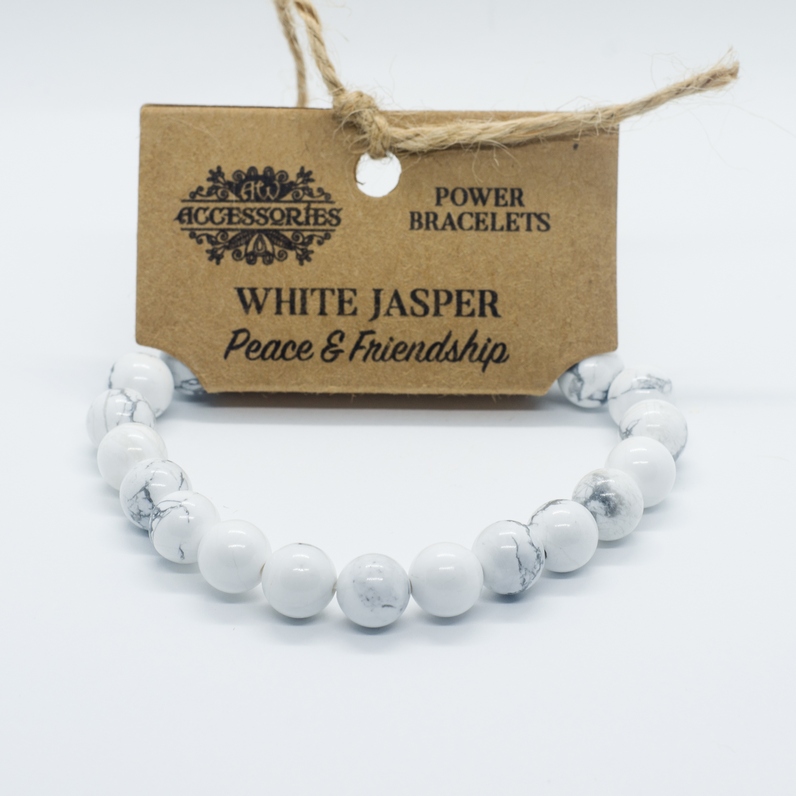 Bransoletka Mocy Jaspis Biały Bransoletka Mocy Jaspis Biały