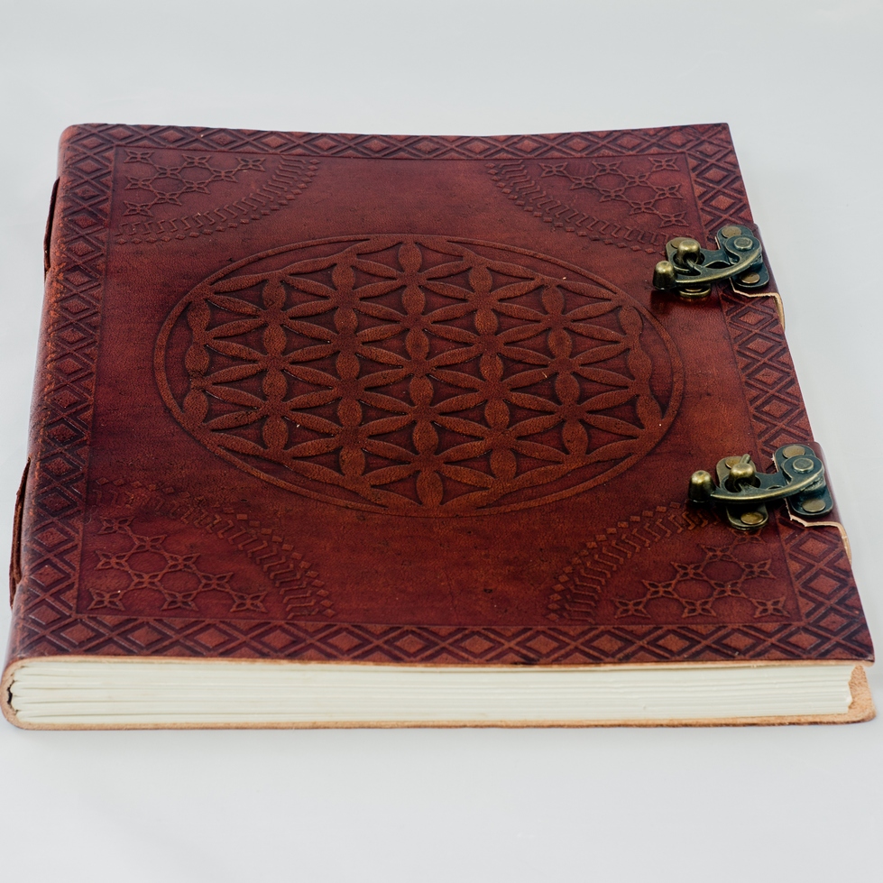 Skórzany notatnik Kwiat Życia skórzany Kwiat Życia