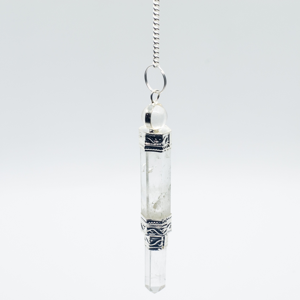 Wahadełko Trzyczęściowe Kryształ Górski pion Wahadełko Trzyczęściowe Kryształ Górski pion