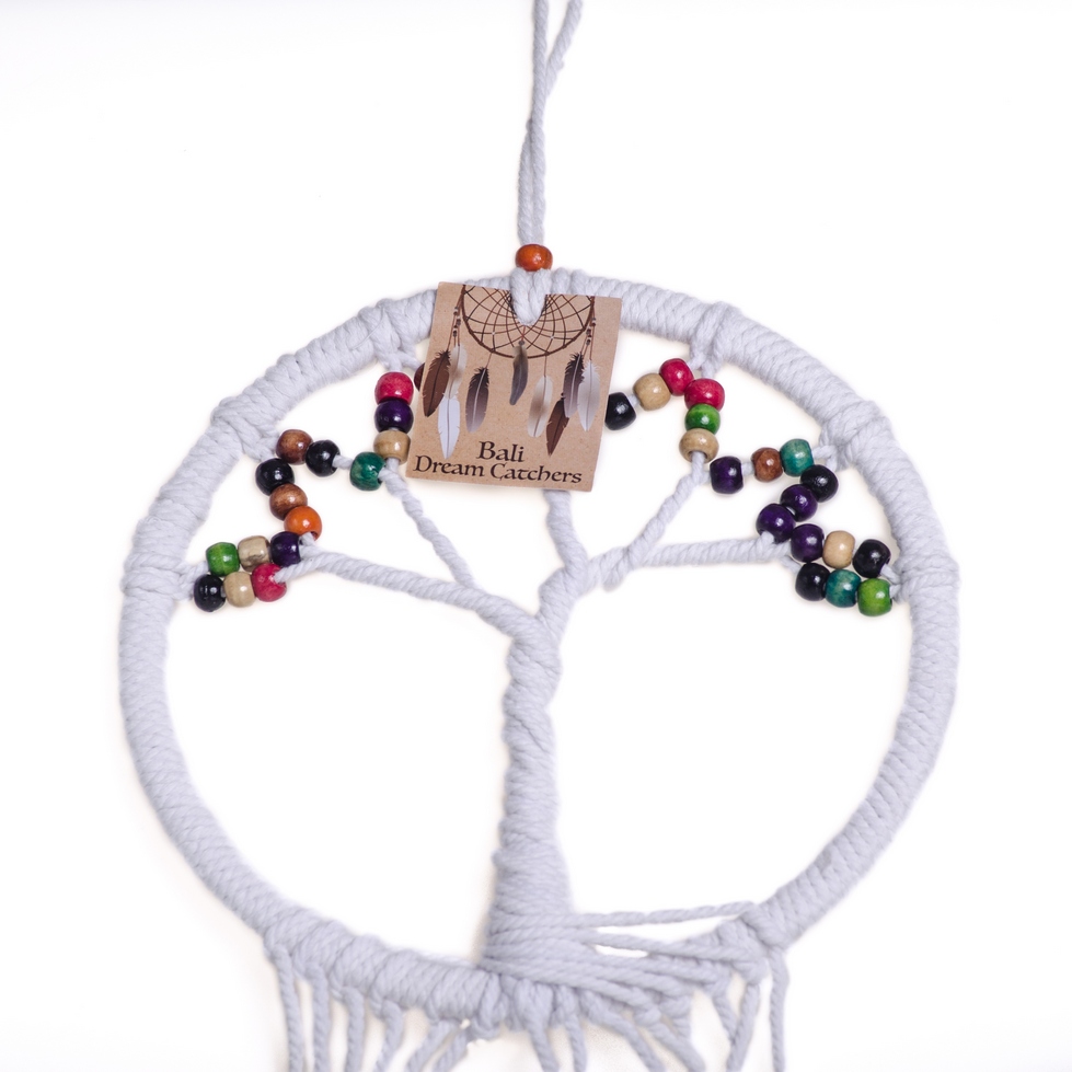 łapacz snów drzewo życia biały zbliżenie