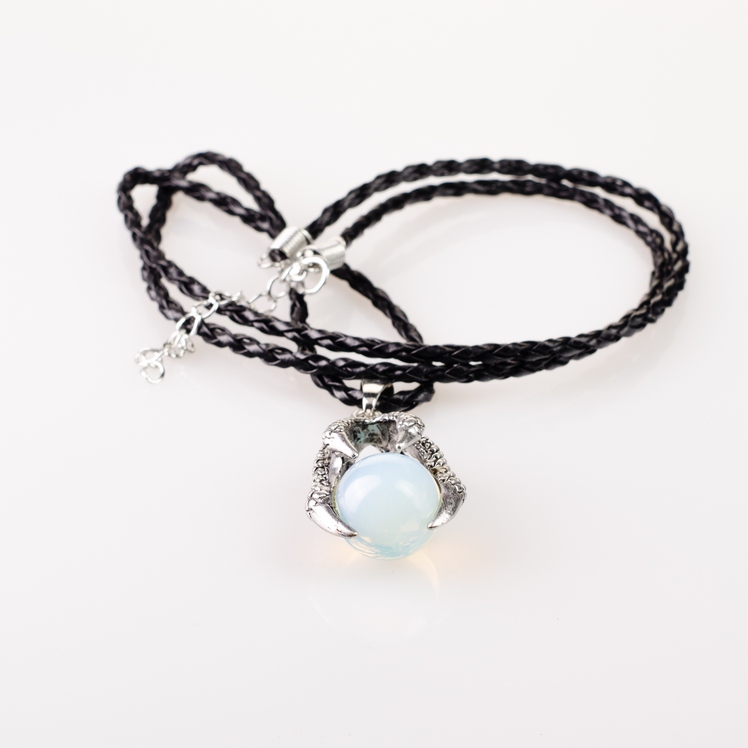 Duży naszyjnik smoczy pazur - Opalite-2