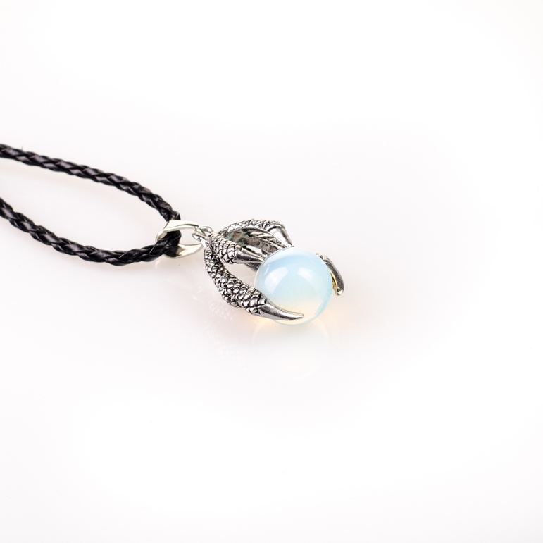 Duży naszyjnik smoczy pazur - Opalite